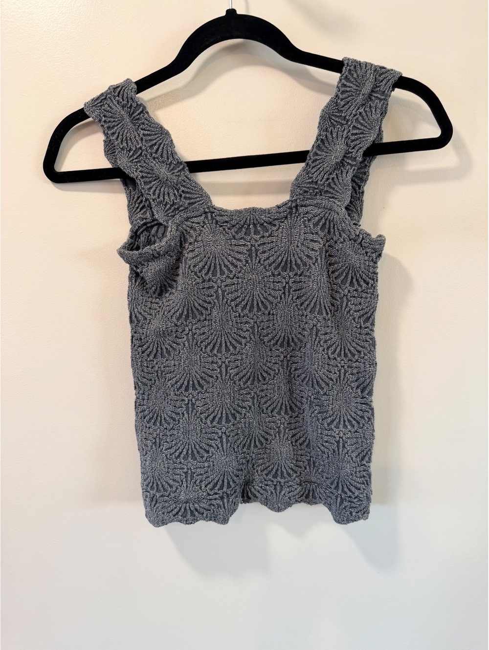 Free People Dusty Blue Textured Tank Top M/L
